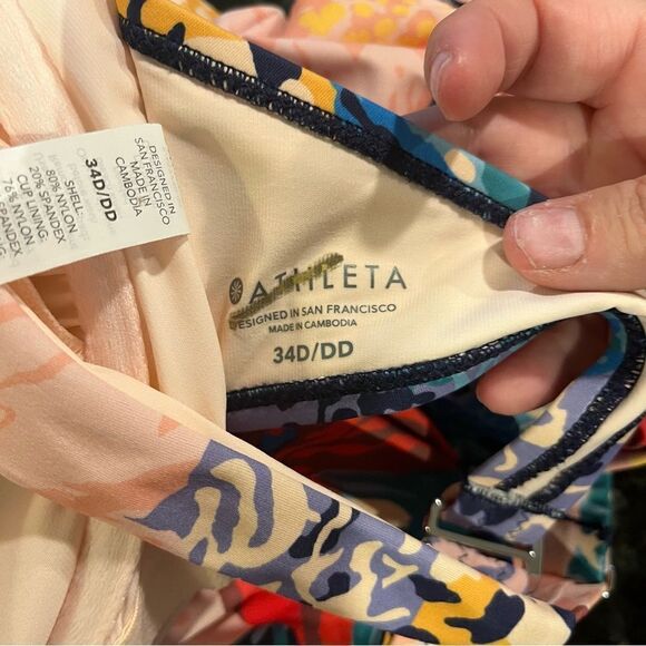 NWOT ATHLETA SQUARE NECK BRA CUP PRINT
TANKINI - Picture 9 of 10